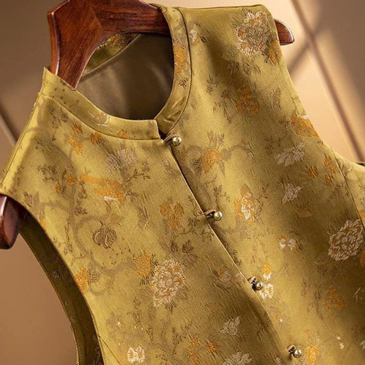 Amelisse Satin Print Vest