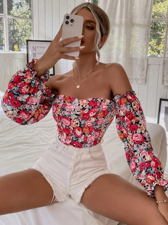 Novessa Off-Shoulder Print Dress