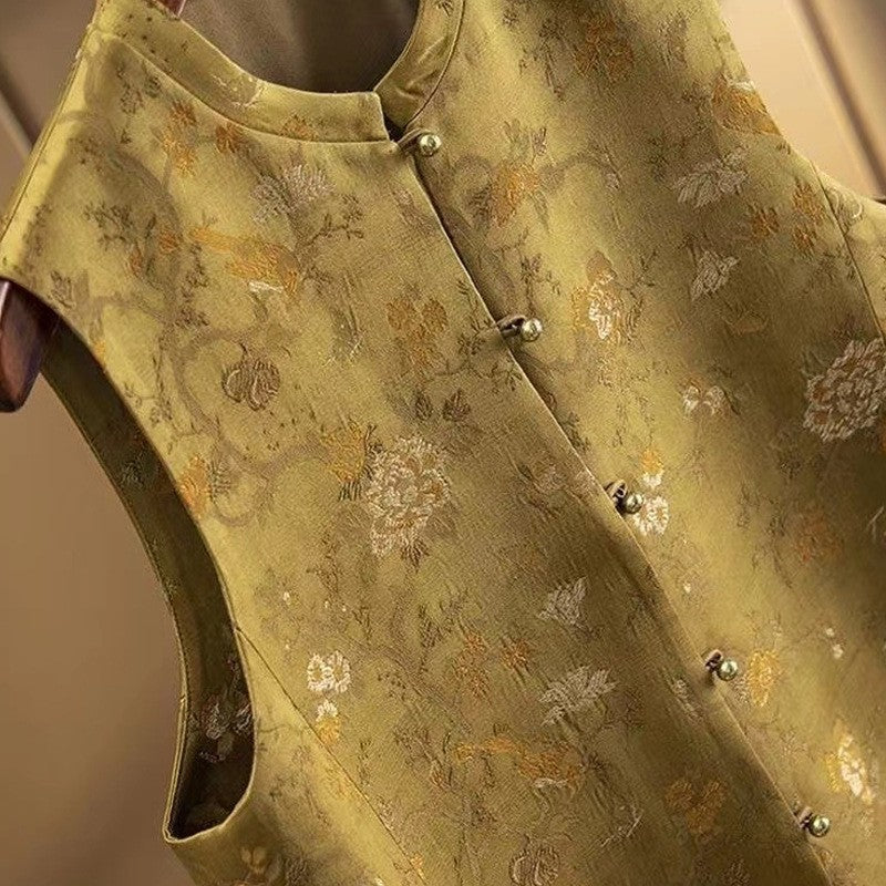 Amelisse Satin Print Vest