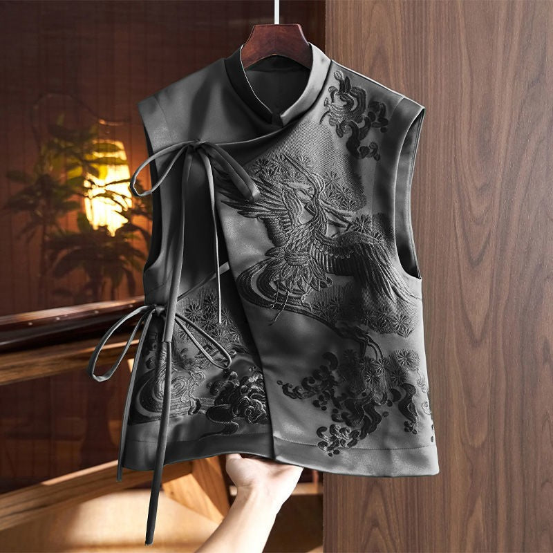 Avyra Stork Embroidery Vest