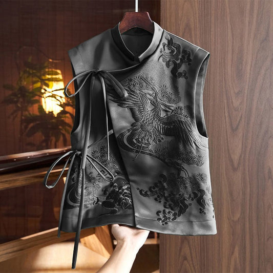 Avyra Stork Embroidery Vest