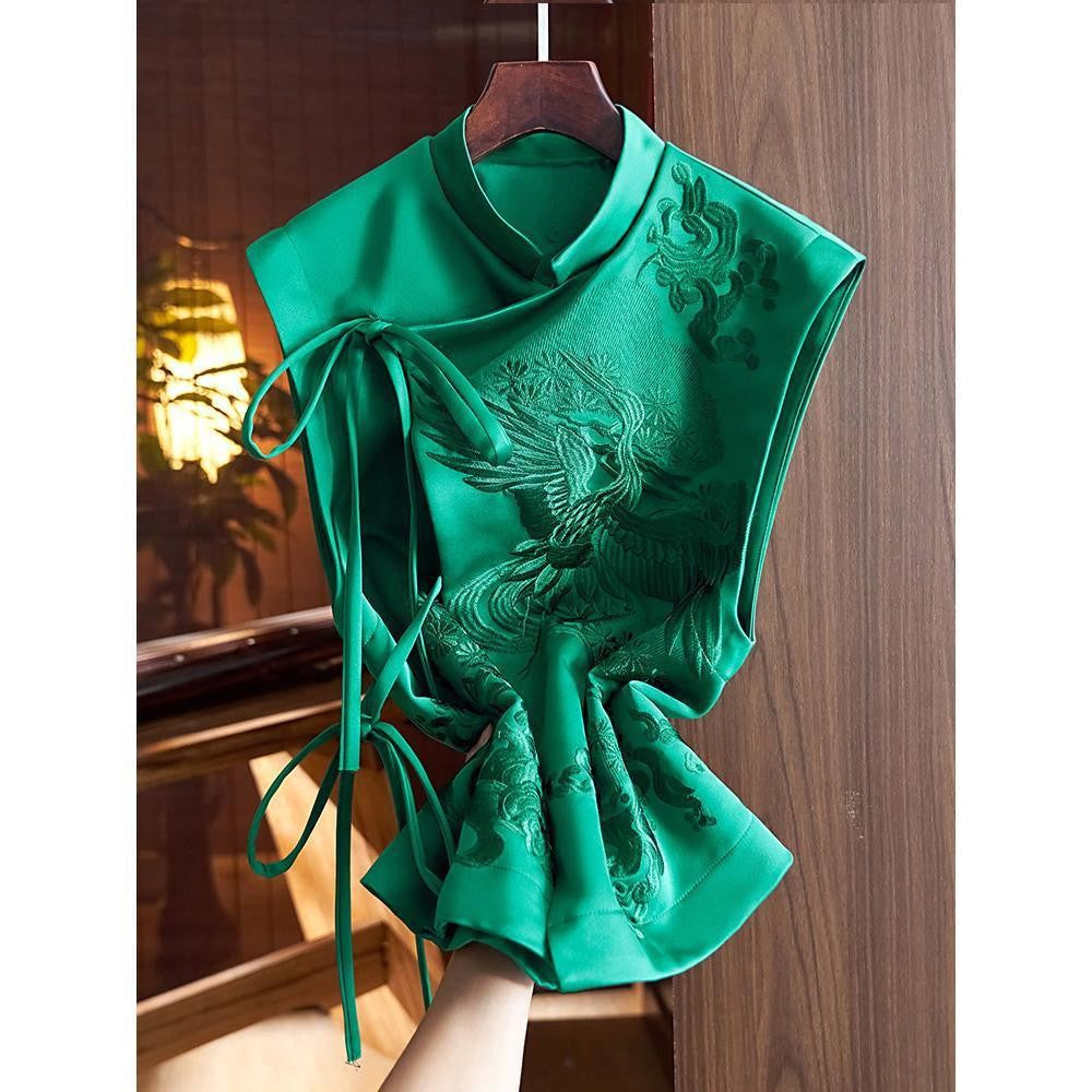 Avyra Stork Embroidery Vest