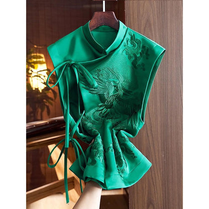 Avyra Stork Embroidery Vest