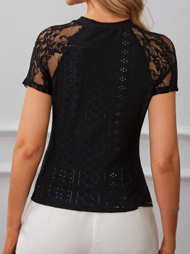 Marivelle Lace Contrast Tee