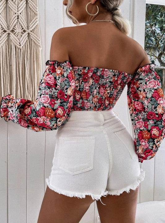 Novessa Off-Shoulder Print Dress
